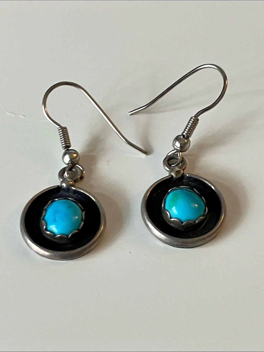Vintage Vera Luna Turquoise in Shadow  Drop Earrings